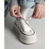【shoes365】刺繍模様のリボン紐厚底スニーカー | aimoha | 詳細画像8