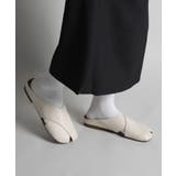 オフホワイト | 【shoes365】クロスデザインのスリッパ風パンプス | aimoha