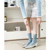 【mosox】 韓国風花柄透け感ソックス | aimoha | 詳細画像3