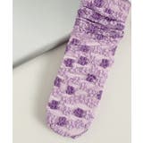 パープル | 【mosox】 韓国風花柄透け感ソックス | aimoha