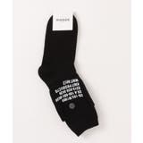 ブラック | 【mosox】ユニセックス英字プリントポケット付きソックス | aimoha 