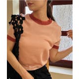 ピンク | 【Aimoha】クルーネック半袖トップス Tシャツ【SS】 | aimoha 