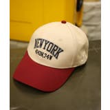 レッド(前芯あり) | HOOK -original- バイカラーアメカジ刺繍キャップ | HOOK