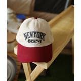 レッド(前芯なし) | HOOK -original- バイカラーアメカジ刺繍キャップ | HOOK