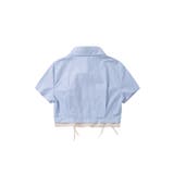 【HOOK】for girls 裾切りっぱなしレイヤード風紐シャーリング半袖ブラ… | HOOK | 詳細画像2 