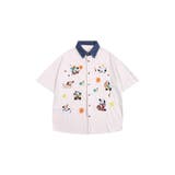 HOOK -select- レトロ調キャラ刺繍夏コーデュロイ半袖シャツ【SS】 | HOOK | 詳細画像2