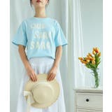 ブルー | BIGシルエットプリント半袖Tシャツ【SS】 | aimoha