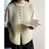 チャイナボタンニットベスト 韓国 【AW】 | aimoha  | 詳細画像10 