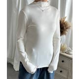 ホワイト | aimoha/フリル裏起毛裏ボアインナートップス ハイネック【AW】 | aimoha 