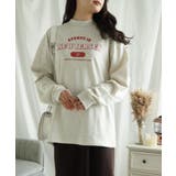 ハイネック プリントロンT カレッジTシャツ | aimoha  | 詳細画像33 