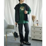 ハイネック プリントロンT カレッジTシャツ | aimoha  | 詳細画像45 