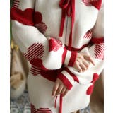 for girls ハート立体刺繍ニットスタジャンショート丈セットアップ可能 | HOOK | 詳細画像18
