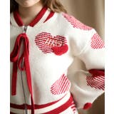 for girls ハート立体刺繍ニットスタジャンショート丈セットアップ可能 | HOOK | 詳細画像9