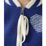 for girls ハート立体刺繍ニットスタジャンショート丈セットアップ可能 | HOOK | 詳細画像23