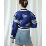 for girls ハート立体刺繍ニットスタジャンショート丈セットアップ可能 | HOOK | 詳細画像24