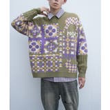 HOOK -original- 北欧模様パッチワーク風ニット【AW】 | HOOK | 詳細画像16