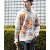 ライトベージュ | HOOK -original- マーガレット畑模様ニット【AW】 | HOOK