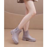 ベージュ | ショートレインブーツ 厚底 長靴 ショートブーツ | aimoha 