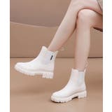 ショートレインブーツ 厚底 長靴 ショートブーツ | aimoha  | 詳細画像2 