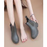 ショートレインブーツ 厚底 長靴 ショートブーツ | aimoha  | 詳細画像3 