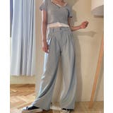 【aimoha】ハイウエストデザインタックスラックス ワイドパンツ ロング丈 | aimoha  | 詳細画像3 