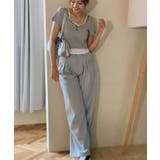 【aimoha】ハイウエストデザインタックスラックス ワイドパンツ ロング丈 | aimoha  | 詳細画像2 