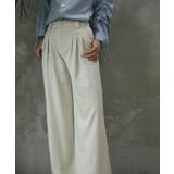 【aimoha】ハイウエストデザインタックスラックス ワイドパンツ ロング丈 | aimoha  | 詳細画像8 