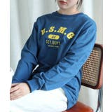ネイビー | プリントロンT ロングTシャツ | aimoha