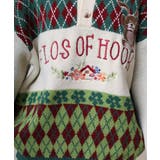 古着風レトロ調うさぎ刺繍配色アーガイル柄ポロ襟ニット【AW】 | HOOK | 詳細画像20 