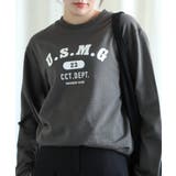 ダークグレー | プリントロンT ロングTシャツ | aimoha
