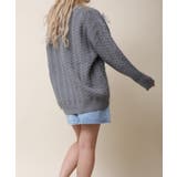 【HOOK】for girls ケーブル編みリボン通しデザインニット【AW】 | HOOK | 詳細画像5 