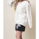 【HOOK】for girls ケーブル編みリボン通しデザインニット【AW】 | HOOK | 詳細画像8 