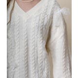 【HOOK】for girls ケーブル編みリボン通しデザインニット【AW】 | HOOK | 詳細画像10 