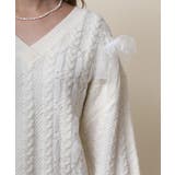 【HOOK】for girls ケーブル編みリボン通しデザインニット【AW】 | HOOK | 詳細画像12 