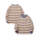 ピンク | HOOK  original  アメカジワンポイント刺繍マルチボーダー長袖カット… | HOOK