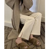 ベージュ | コーデュロイストレートスウェットパンツ | aimoha 