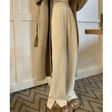 ベージュ | 裏起毛 コーデュロイストレートスウェットパンツ【AW】 | aimoha
