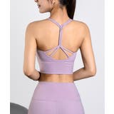 パープル | 【-REANO-レアノ】ヨガフィットネススポーツブラ バック編みデザイン | aimoha 