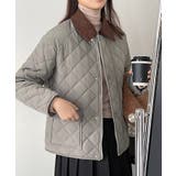 グレー | 【BANICO】秋冬コーデュロイ&キルティング ショートジャケット【AW】 | aimoha
