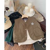 コーヒー | 【aimoha-KIDS-】韓国子供服 レトロ裏ボアベスト【AW】 | aimoha kids