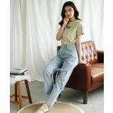 「Jasmine」リボン刺しゅう半袖Tシャツ Jasmine Grandiflo… | aimoha  | 詳細画像1 