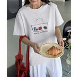 ホワイト | カジュアルプリントTシャツ | aimoha 