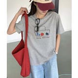 杢グレー | カジュアルプリントTシャツ | aimoha 