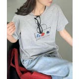 カジュアルプリントTシャツ | aimoha  | 詳細画像1 