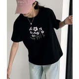 花柄プリントTシャツ | aimoha  | 詳細画像7 