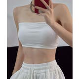 ホワイト | シンプルなバンドゥトップ チューブトップ | aimoha
