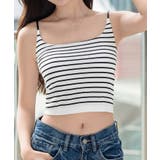 ボーダー柄ハーフトップ | aimoha | 詳細画像9