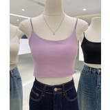 パープル | シンプルハーフトップ | aimoha