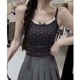 ドット柄リボン付きキャミソール | aimoha | 詳細画像15