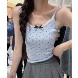 ドット柄リボン付きキャミソール | aimoha | 詳細画像2